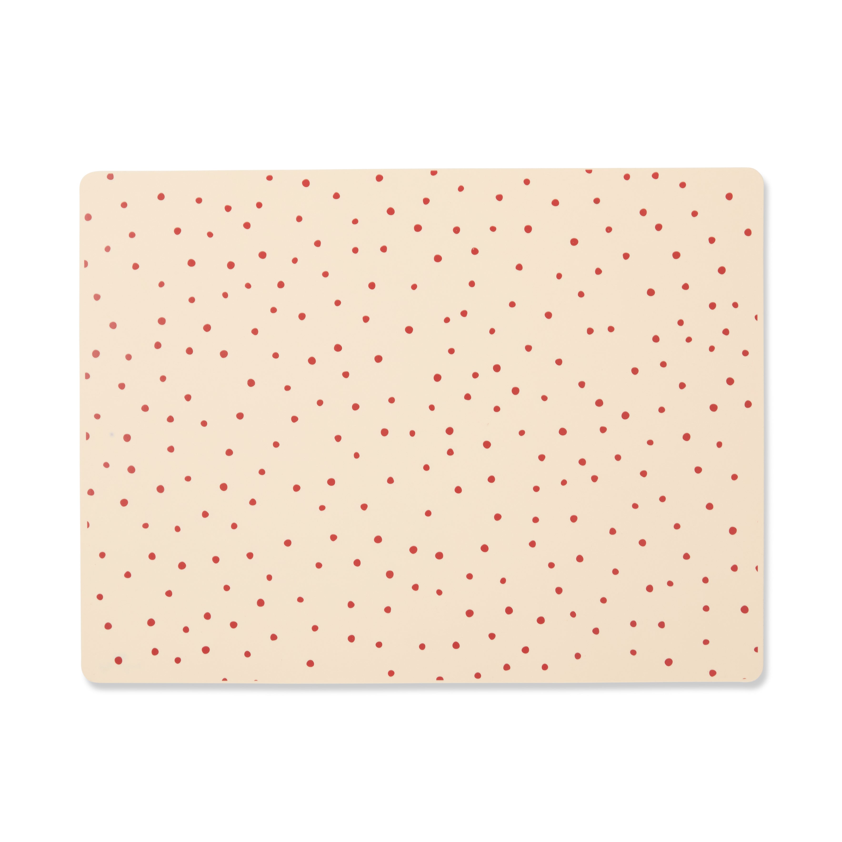 KONGES SLØJD - PLACEMAT SILICONE, Raspberry/Red dot